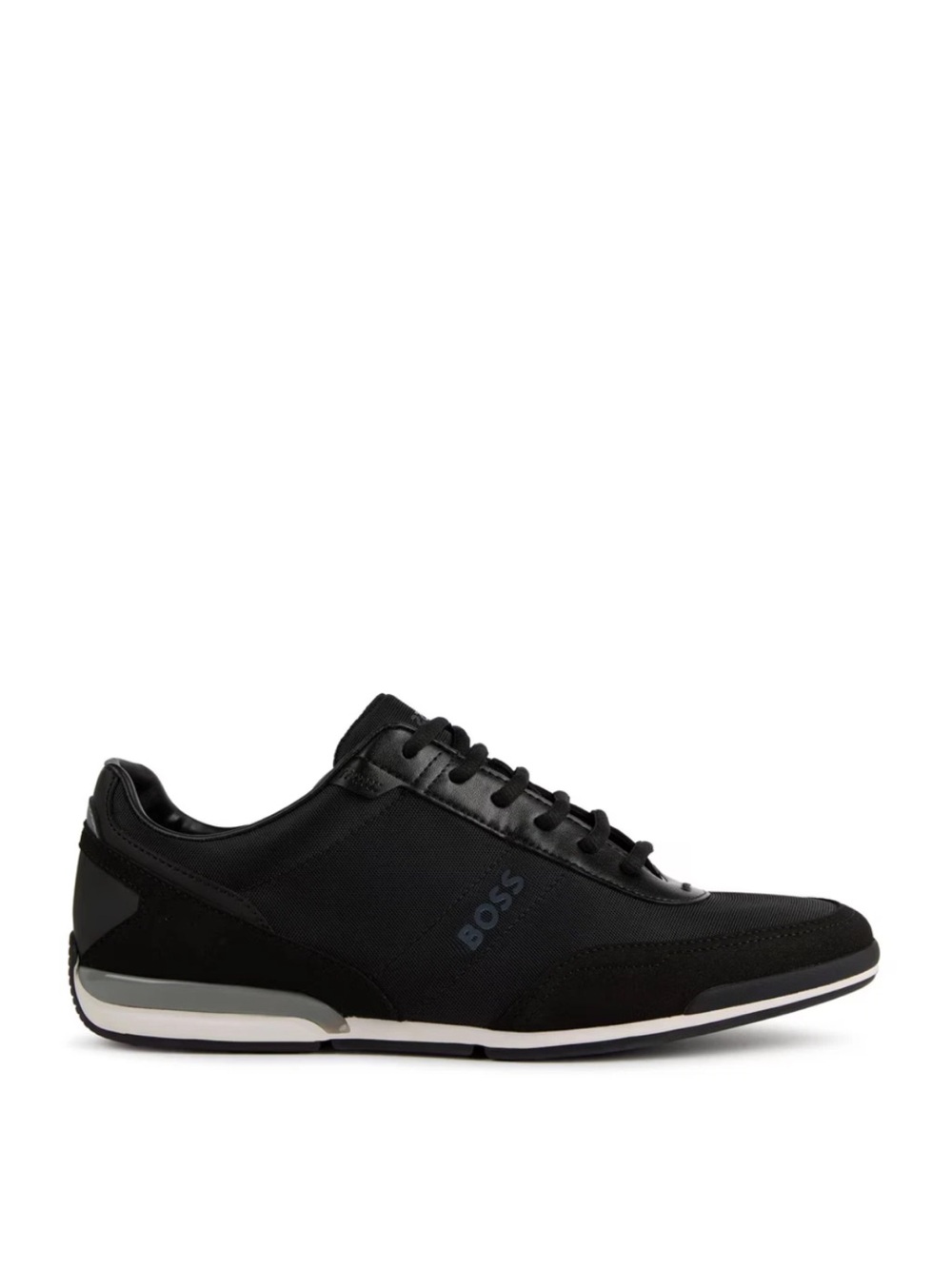 Hugo Boss Men's Black Lace-Up Low-Profile Sneaker